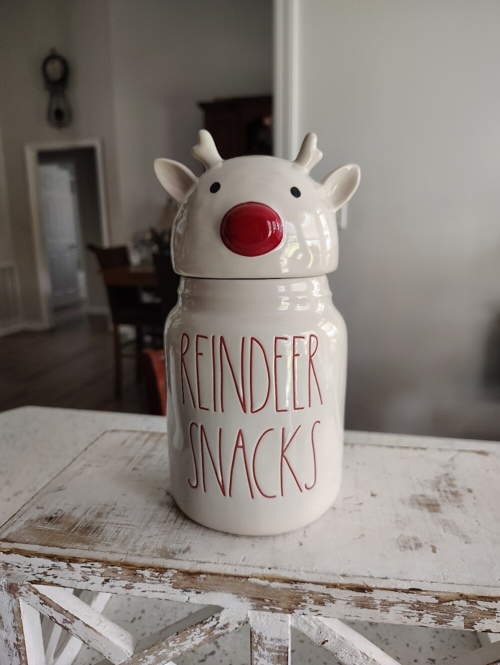Reindeer Snacks Ceramic Jar